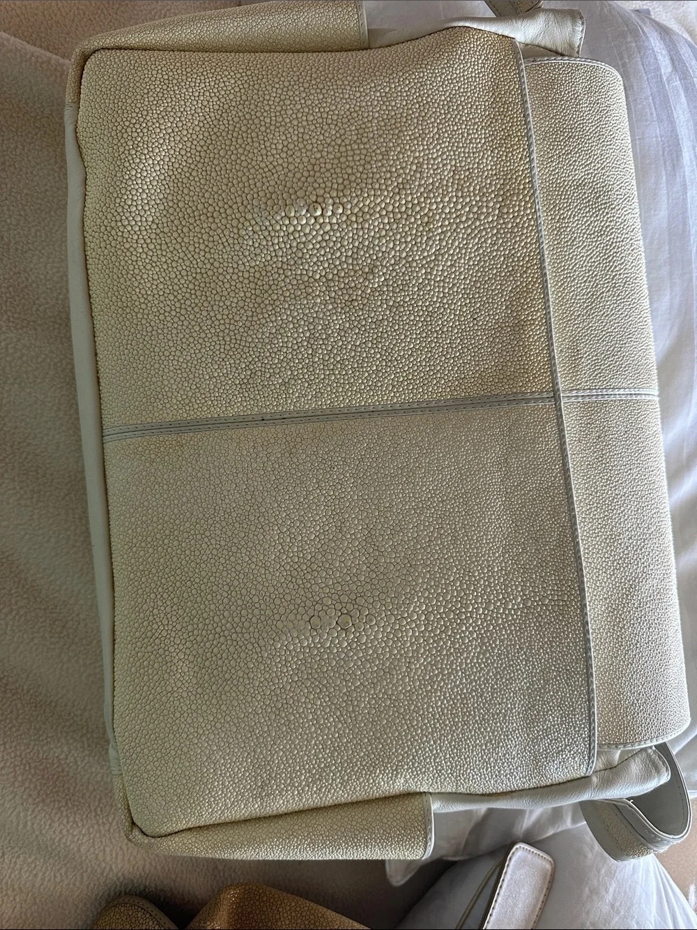 French & French exotic, couture stingray briefcase/unisex